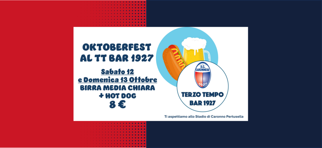 OKTOBERFEST IL 12 E 13 OTTOBRE AL TT BAR 1927